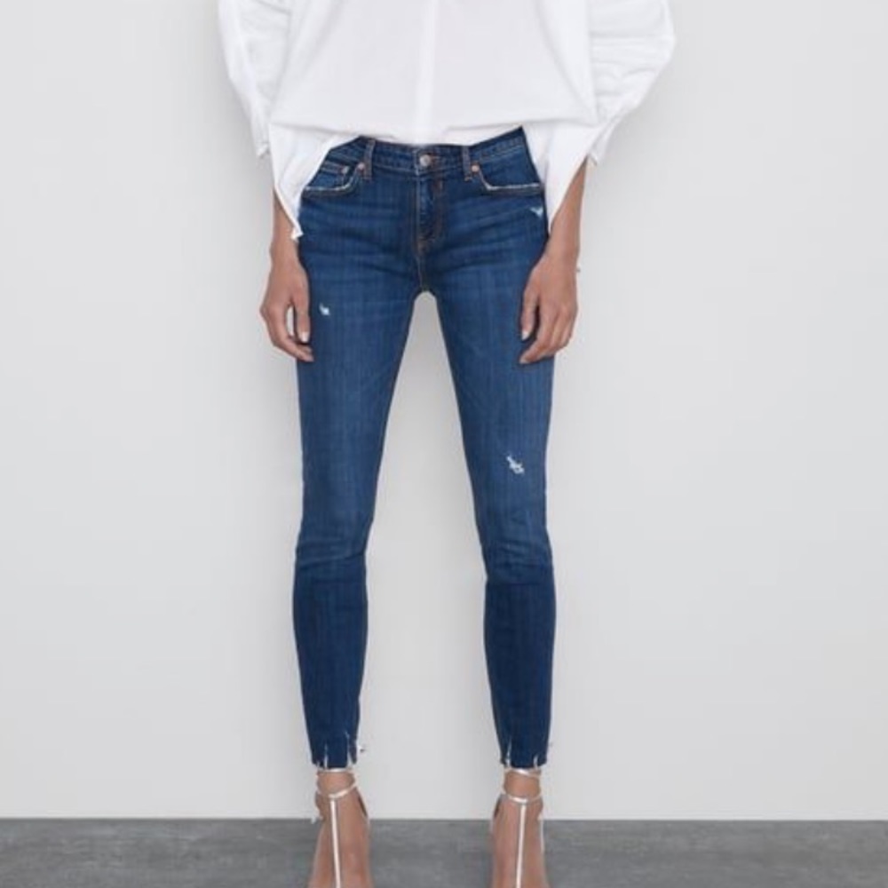 ❌SOLD❌NWT Zara The Skinny Jeans in Phoebe Blue - Picture 2 of 11